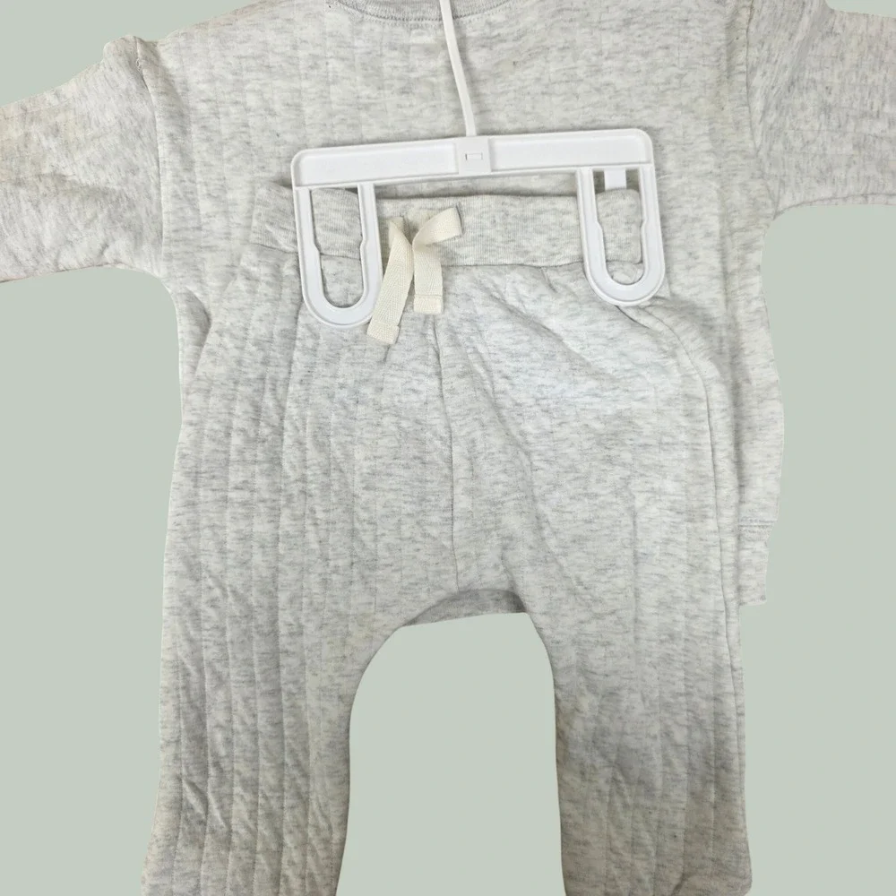 Carters Just One You Baby 9M Gray Quilted Koala Sweatshirt and Pants Set 2PC